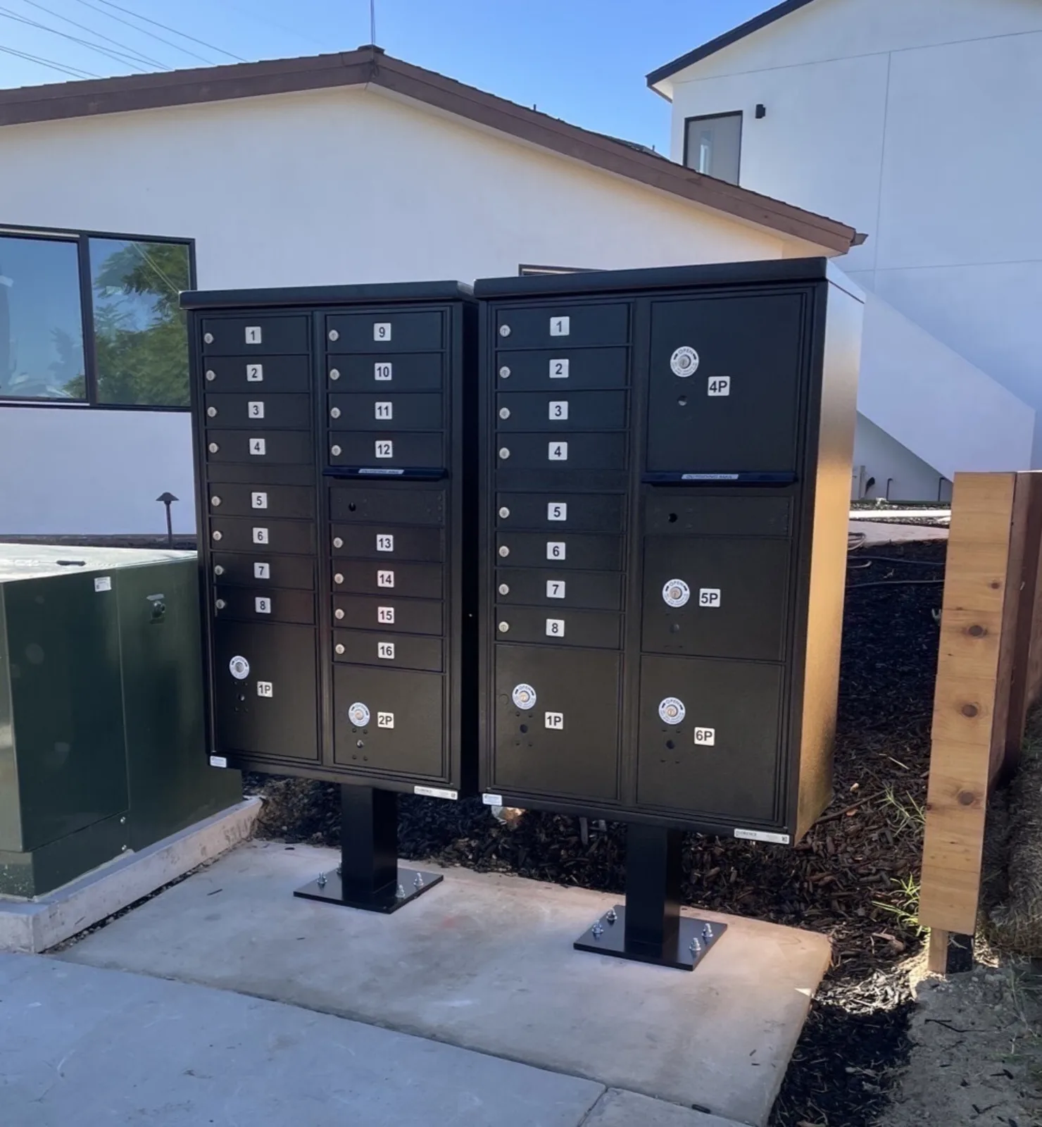 Commercial mailbox installation in Poway, CA.