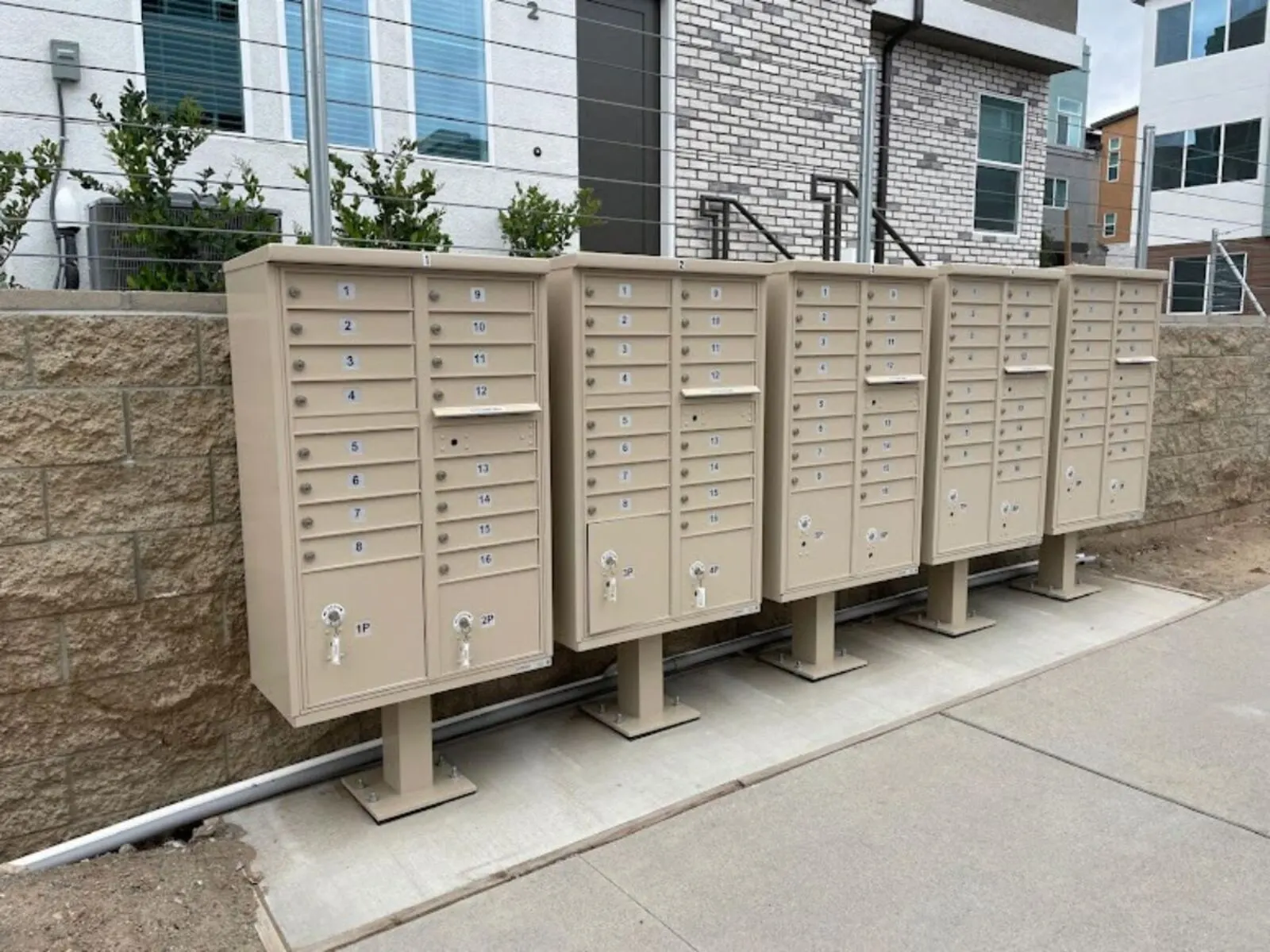 Parcel locker installation in San Diego County.